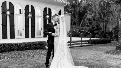 Cop A Load Of Hailey Bieber’s Dramatic As Hell Custom Wedding Gown Ft. A Ridic Train