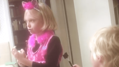 Elle Fanning Posts LOL Video Of Her & Bossy Older Sister Dakota Doing Halloween As Kids