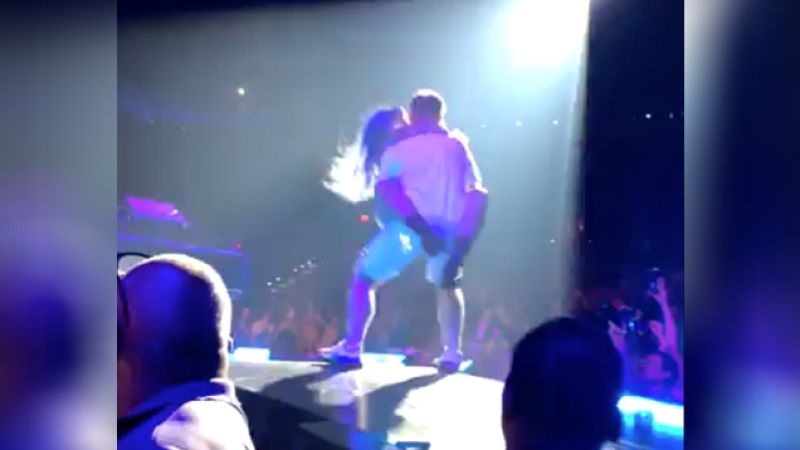 A Fan Managed To Drop Lady Gaga Off A Stage In Vegas & Yes, There’s Footage
