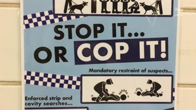 Someone Is Trolling NSW Police With Some Very Cheeky Posters In Sydney’s Central Station