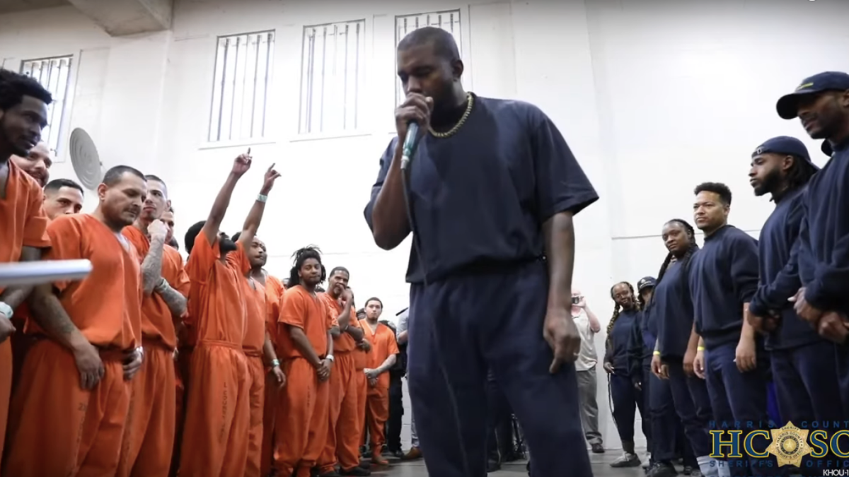 kanye west jail inmates performance