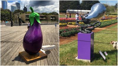 Artist In Hot Water After Giant Eggplant Emoji Statue Is Found To Look Like 6ft Dick