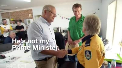 Scott Morrison Getting Rinsed By Firefighter “Jacqui” Is The Only Christmas Gift We Need