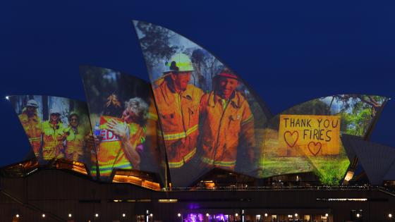 Volunteer Firefighters Honoured With Sydney Opera House Light Display As A National Thanks