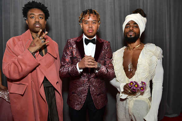 Doctur Dot, YBN Cordae, and Johnny Venus - Grammys - red carpet - 2020