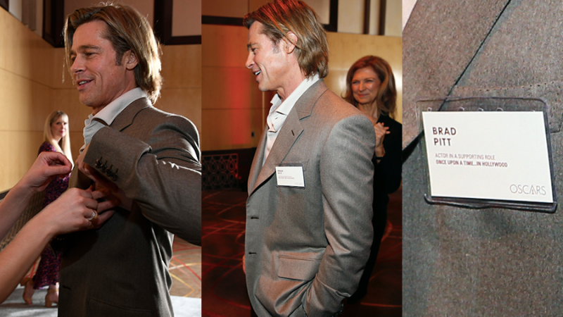 You’ll Never Be As Useless As Brad Pitt’s Name Tag At This Oscars Luncheon