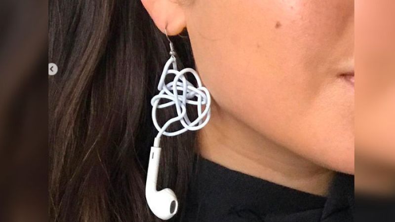 These Tangled Faux EarPod Earrings Are The Chaotic Energy I Needed Today