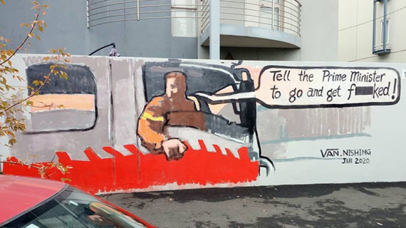 The Firie Who Told The Prime Minister To Get Fucked Now Has A Mural In Melbourne