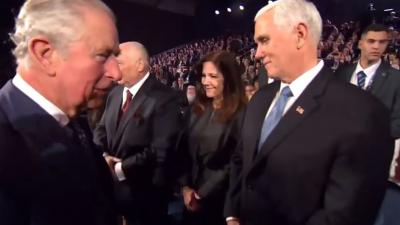 Please Enjoy This Footage Of Prince Charles Appearing To Snub Mike Pence, As A Treat