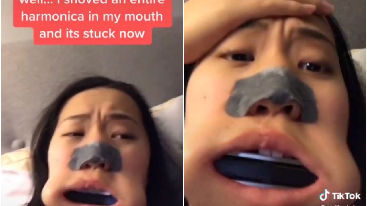Girl Goes Viral After A Harmonica Got Stuck In Her Mouth & She’s Not The Only One Wheezing