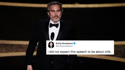 Joaquin Phoenix Used Part Of His Best Actor Speech To Get Real Weird About Milk