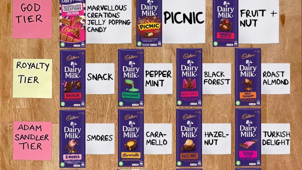Some Absolute Madman’s Ranked The Best Cadbury Blocks So Let’s All Fight About It