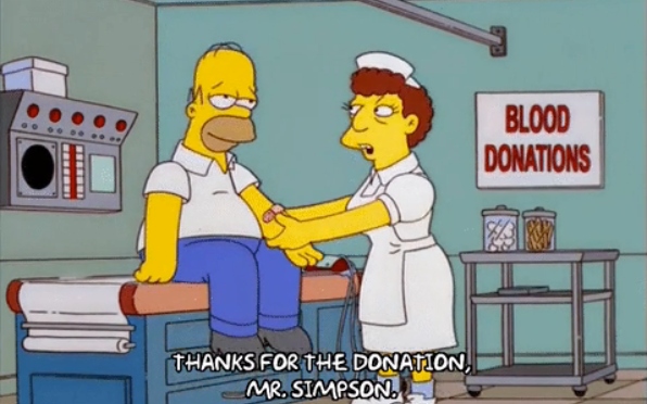 The Simpsons - Homer Simpson - Blood donation - Australian Red Cross