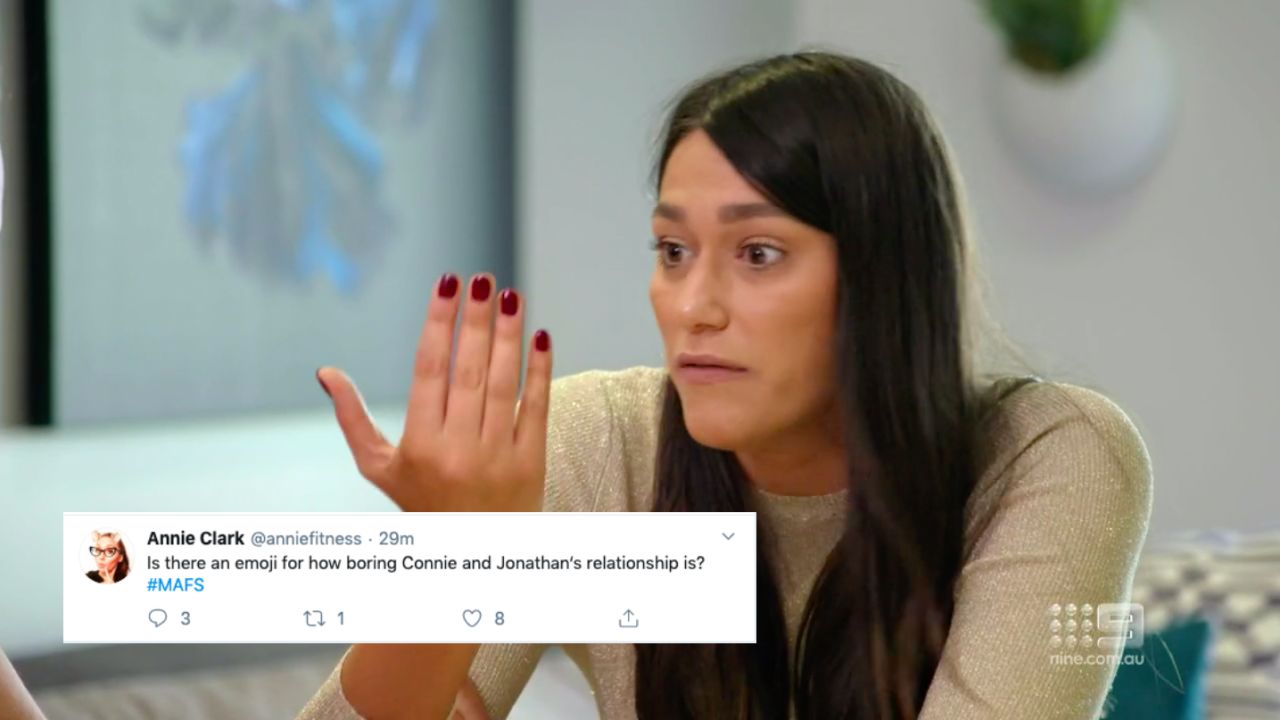 Connie Still Won’t Shut The Fuck Up About The Emoji Saga On ‘MAFS’ & Twitter’s Had Enough