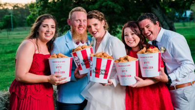 A QLD Couple Had Australia’s First KFC Wedding And Everyone/Thing There Was A Literal Snacc