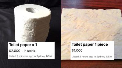 Never Fear, Australians, You Can Now Buy Toilet Paper From Facebook Marketplace For Just $1000