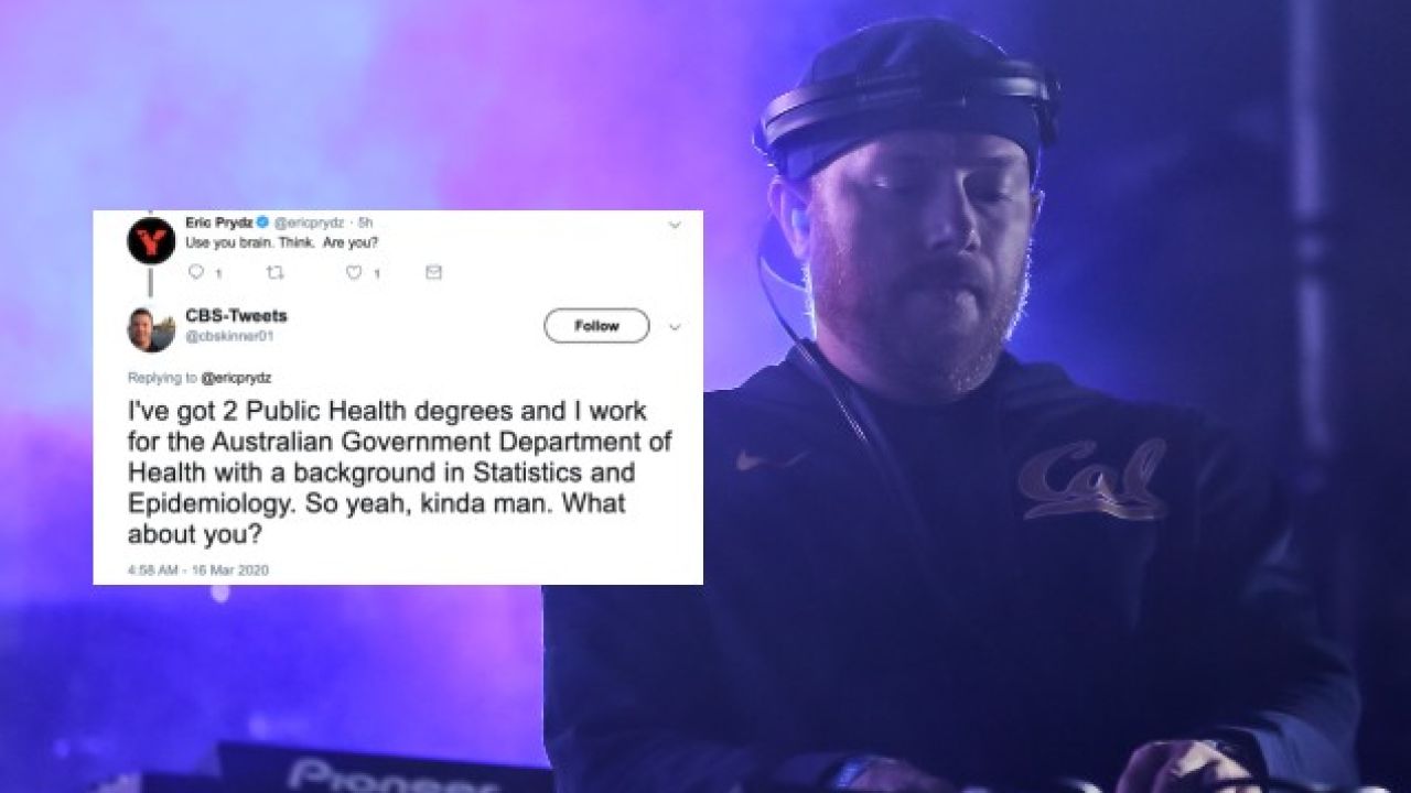 Here’s DJ Eric Prydz Having His Soul Ripped Out His Ass By An Aussie Epidemiologist