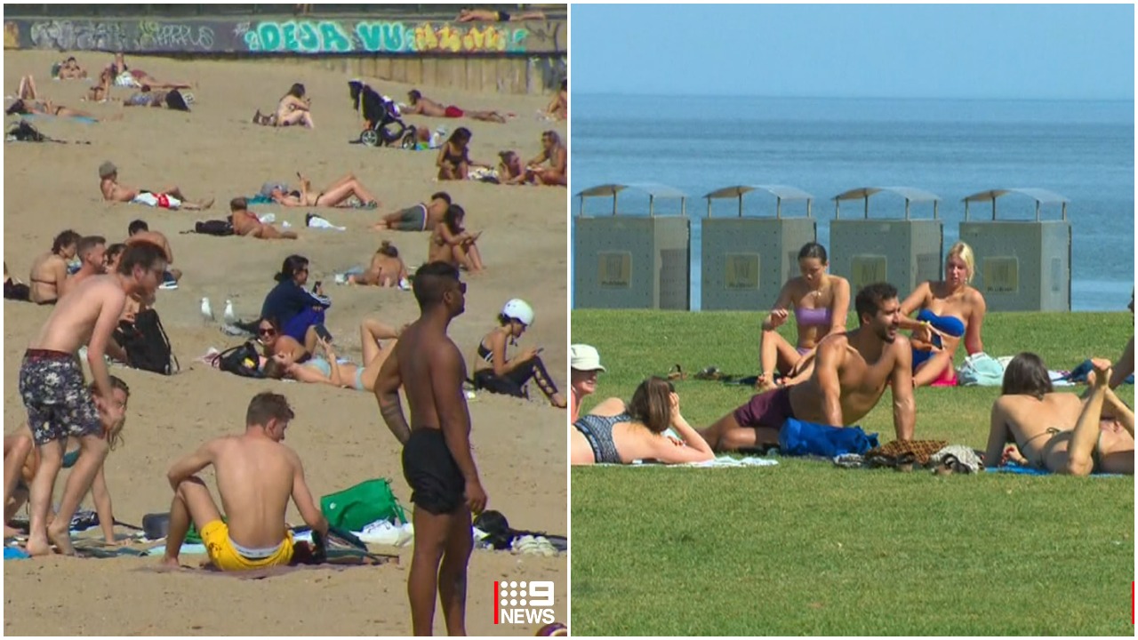 Dozens Of Flogs Went To St Kilda Beach Today Despite Social Distancing Rules