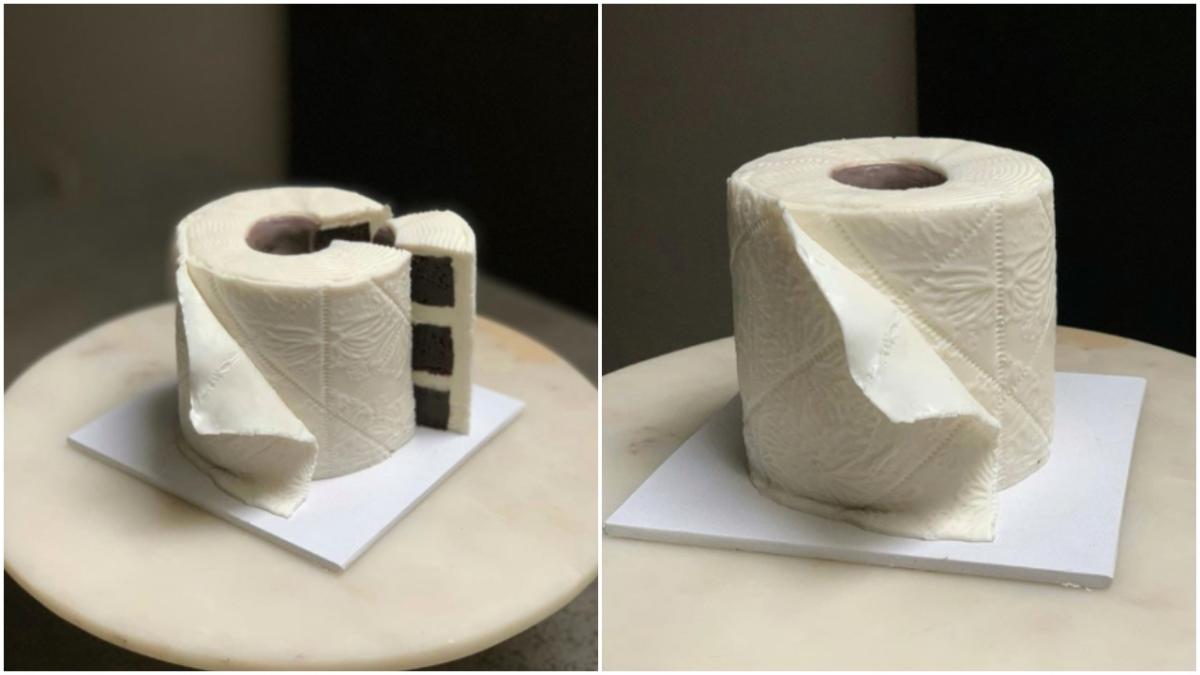 toilet paper cake