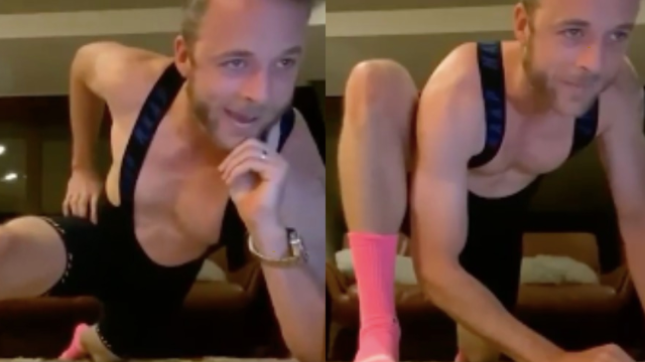 Happy Friday, Here’s Hamish Blake Crashing A Zoom Ballet Lesson In A Spandex Leotard