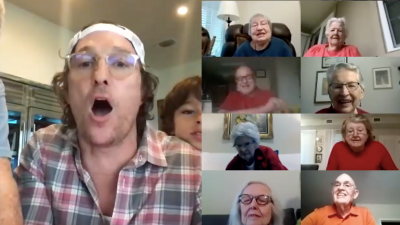Matthew McConaughey Hosts Zoom Bingo Sesh For A Whole Heap Of Senior Citizens In Iso