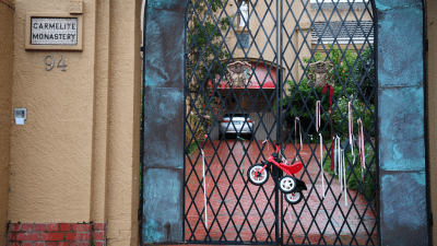 Someone Left A Child’s Tricycle Outside The Monastery Where George Pell Stayed Last Night