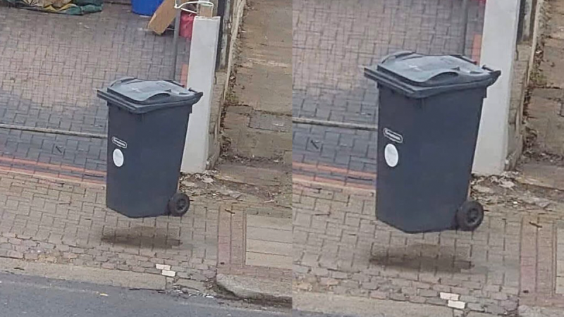 This Floating Bin Optical Illusion Has Officially Melted Everyone’s Quarantined Brains