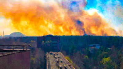 To Top It All Off, The Chernobyl Exclusion Zone Is On Fire And Jacking Up Radiation Levels
