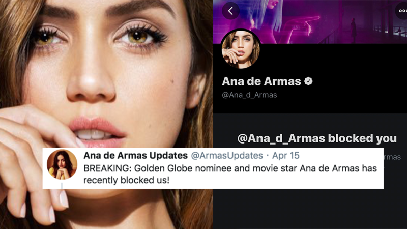 This Ana De Armas Stan Account Was Blocked By The Actress Herself & We Can’t Help But Laugh