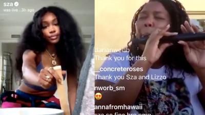 SZA & Lizzo, Two Higher Beings, Zen The Fuck Out In Instagram Live Meditation Sesh
