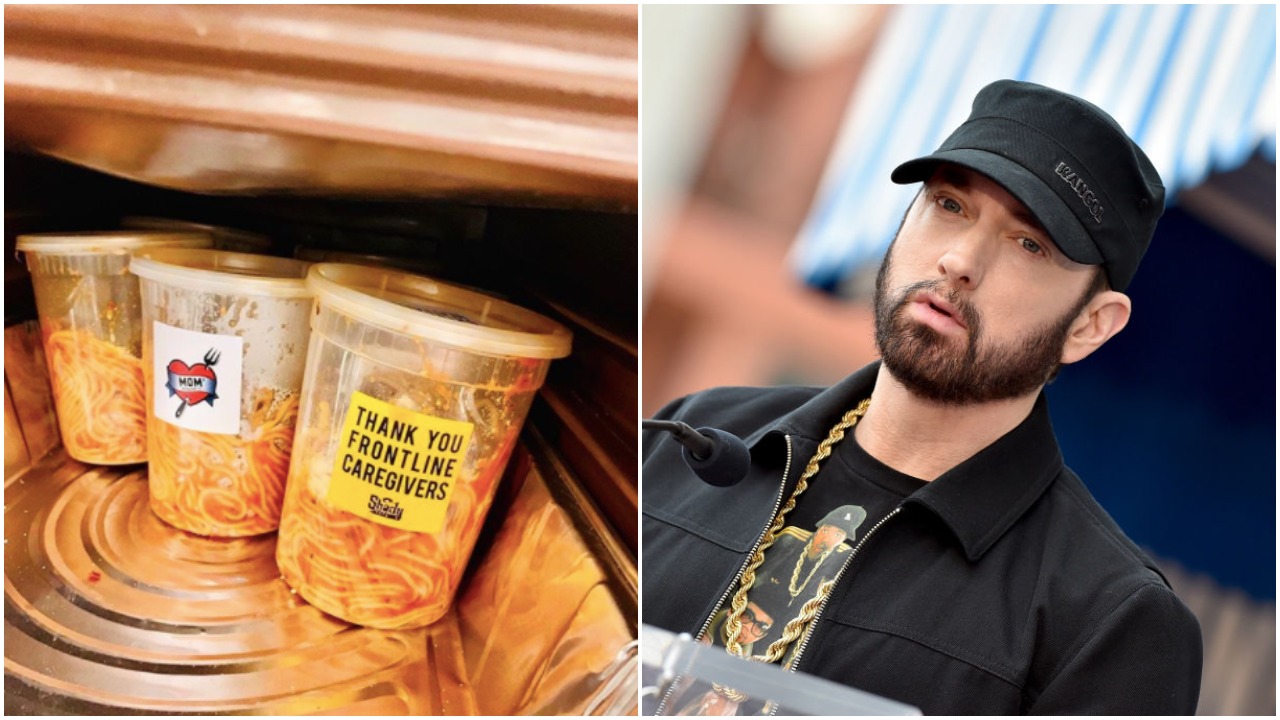Eminem Just Donated 400 Cups Of His Iconic Mom’s Spaghetti To Frontline Hospital Workers