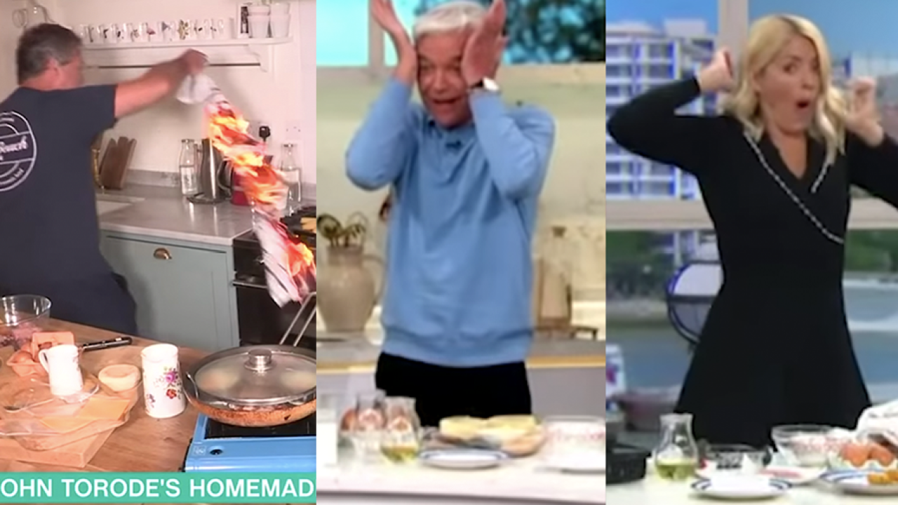 Aussie Chef, Bless Him, Sets Fire To Kitchen During Live Cooking Segment On UK Morning Show