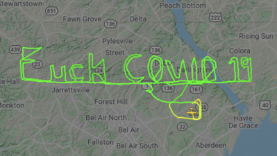 A 19-Yr-Old Pilot Wrote ‘Fuck COVID-19’ With His Flight Path & We Must Bow To The Prince