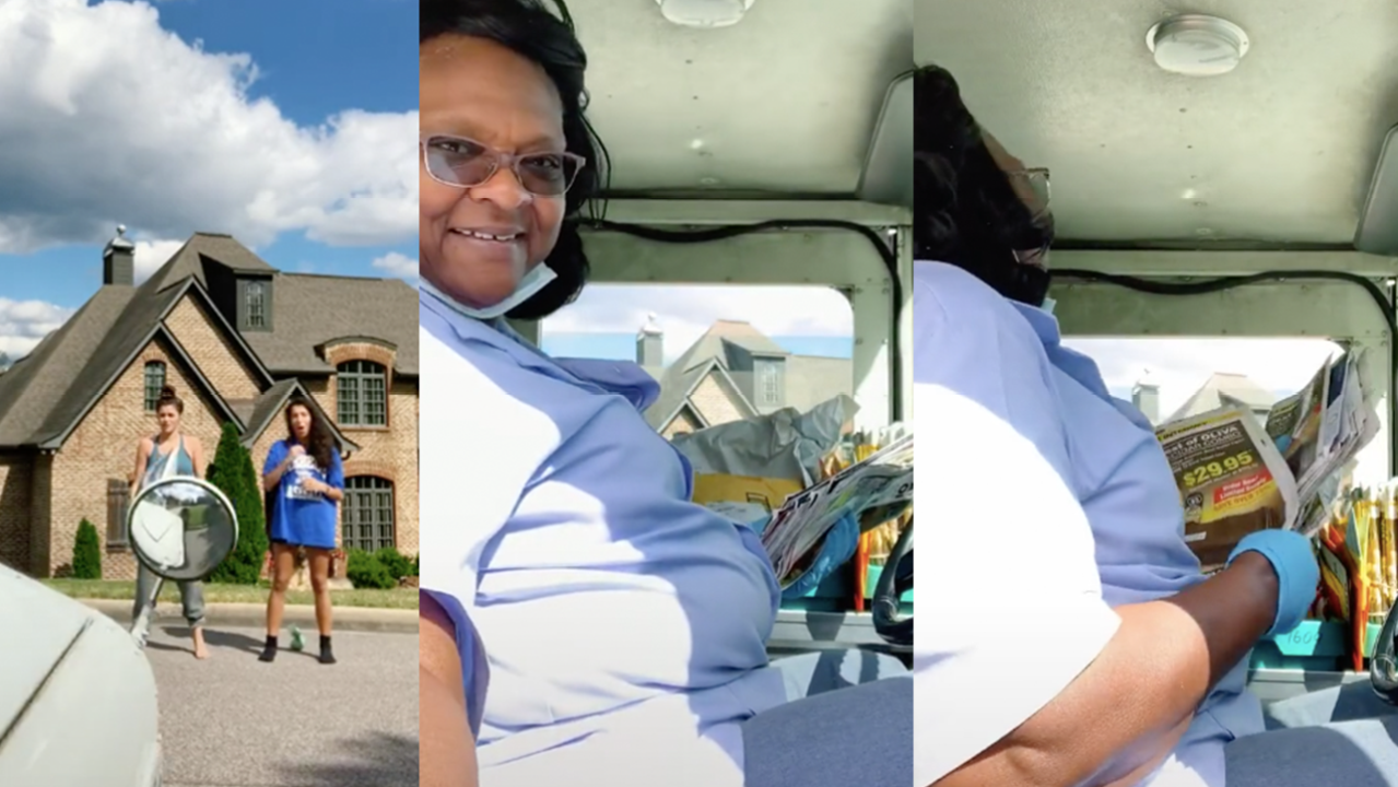 Mail Carrier Interrupts Girls Filming A TikTok On A Letterbox & The Result Is Logie-Worthy