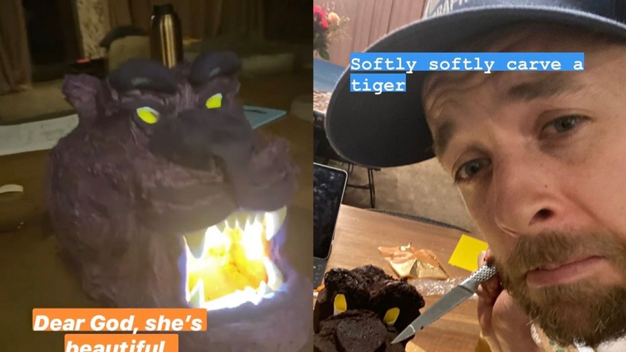 Hamish Blake Spent All Night On An Epic Light-Up Cave Of Wonders Cake For Sonny’s B’Day