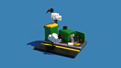 You Can Make Your Own LEGO Bin Chicken (With Wheelie Bin) Using This Free Guide