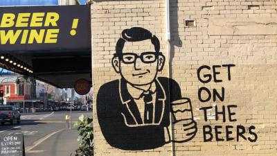 Dan Andrews Now Has His Own “Get On The Beers” Mural At An Inner-Melbourne Bottle-O