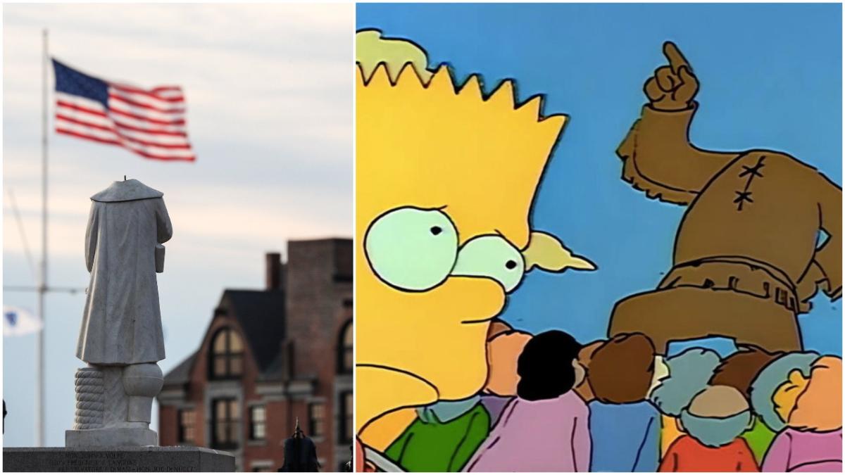 the simpsons statue