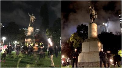Police Defend Captain Cook Statue During Sydney’s Protests Against Black Deaths In Custody