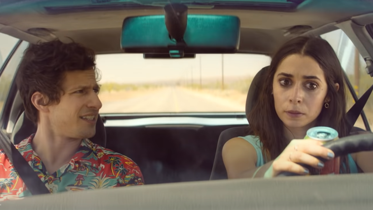 Andy Samberg & Cristin Milioti’s New Movie Looks Like ‘Groundhog Day’ But With More Drugs