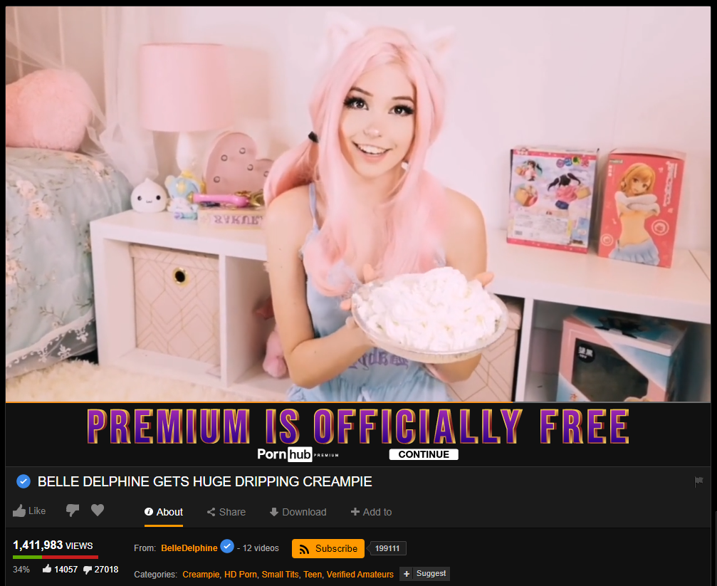 Belle Delphine Comes Out Swinging Against Trigger Warnings On Porn