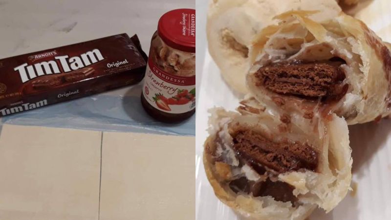 Someone’s Gone And Made Little Tim Tam Pies In An Air Fryer & This May Be Peak FB Food Hacks