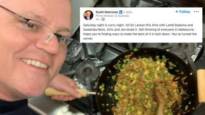 Scott Morrison’s Latest Move As PM Is To Share Photos Of His Awful Curry On LinkedIn