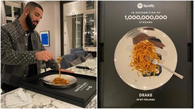 Drake Just Ate Pasta Out Of His 1B Streams Plaque & Forget The Album, Drop The Fkn Recipe