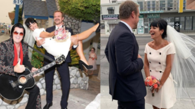 Lily Allen & David ‘Hopper’ Harbour Just Got Hitched In Vegas Before A Reception At In-N-Out & The Pics Are A Big Mood