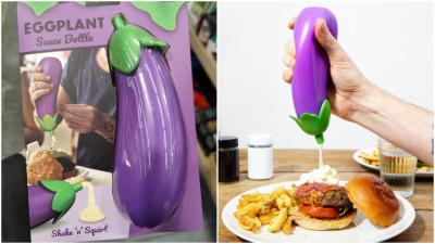 This Eggplant-Shaped Sauce Bottle Exists, If You Want To Do Big Mayo Cums On Your Sandwich