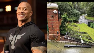 The Rock Ripped His Gate Off Its Hinges To Get To Work During A Blackout Cuz He’s The Rock