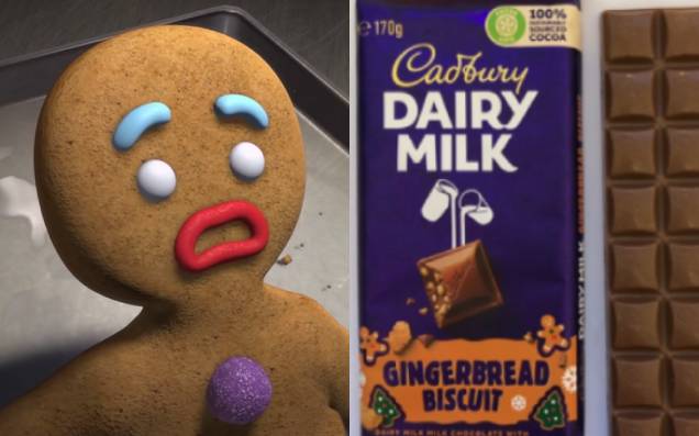 new cadbury gingerbread chocolate blocks