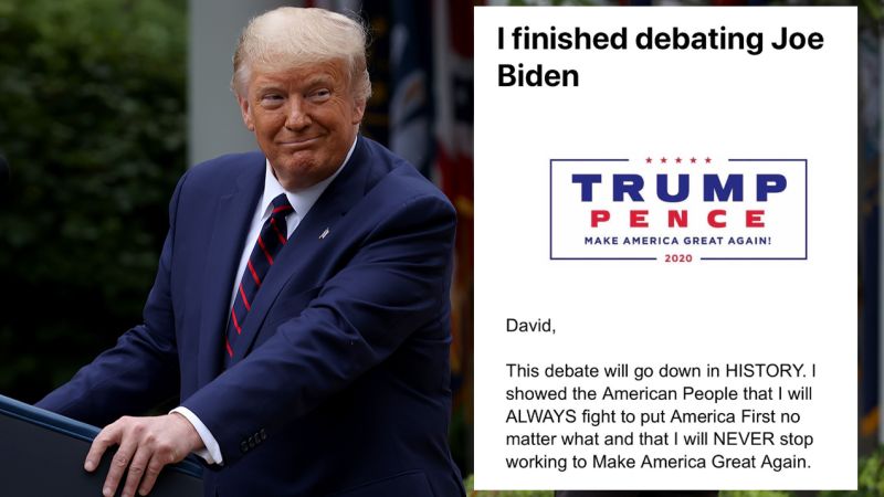Trump Emailed His Supporters To Brag About His Performance In A Debate That Has Not Started Yet