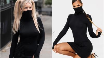 You Can Now Channel Your Inner Miss Rona In This $25 Bodycon Mask Dress From PrettyLittleThing